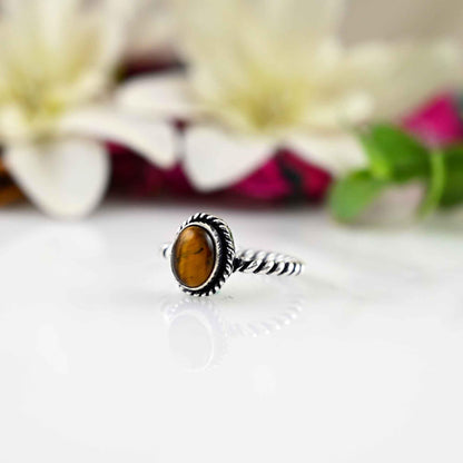 Tiger eye ring , tiger eye ring women, brown ring , silver tiger eye, crystal ring, birthstone ring, unique ring, Tiger eye Jewelry