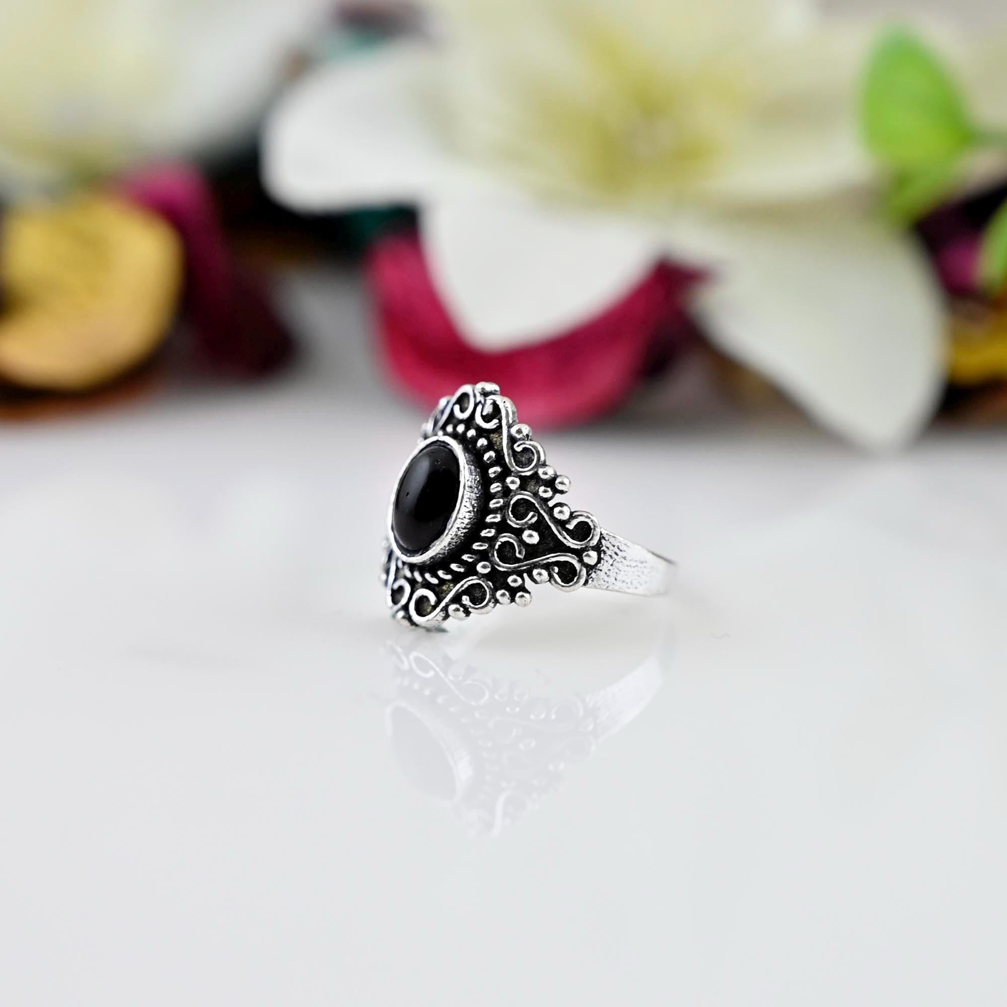 black obsidian ring, black obsidian ring, stacking jewelry for women, personalized gift, black stone ring,dainty ring, gift for her