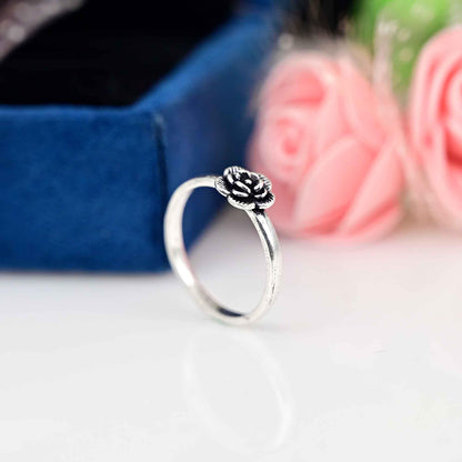 Sterling Silver Birth Flower Ring, Ring Women, Birth Month Flower, Personalized Ring, Mothers Day Gift, Jewelry, dainty ring