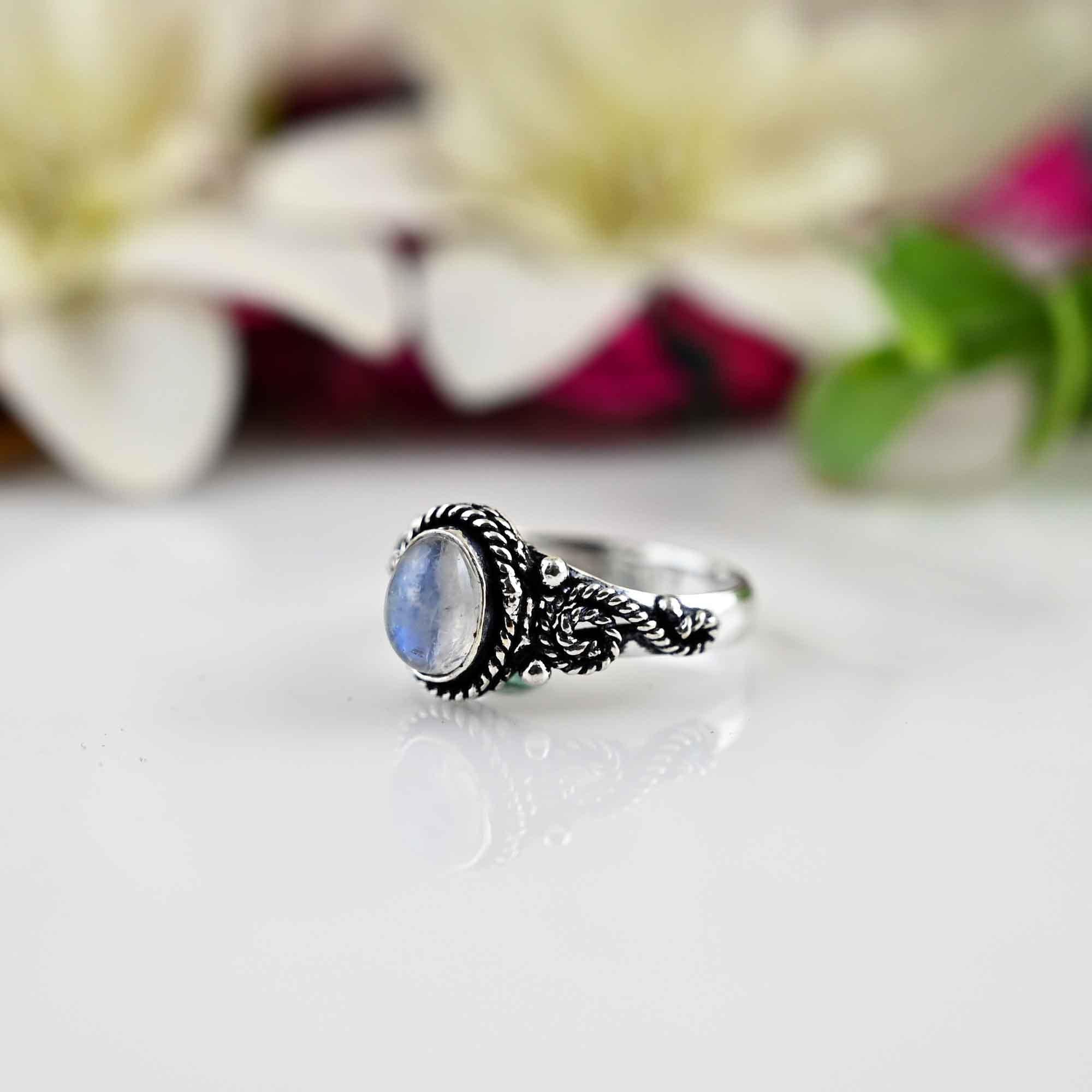 Rainbow Moonstone Ring, 925 Solid Sterling Silver Ring, Oval Stone Ring, Boho Moonstone Ring , Unique Beautiful Ring, Gift Ring