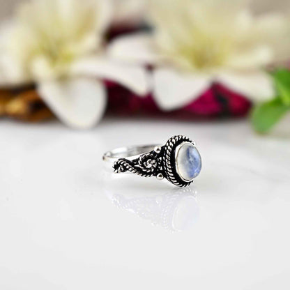 Rainbow Moonstone Ring, 925 Solid Sterling Silver Ring, Oval Stone Ring, Boho Moonstone Ring , Unique Beautiful Ring, Gift Ring