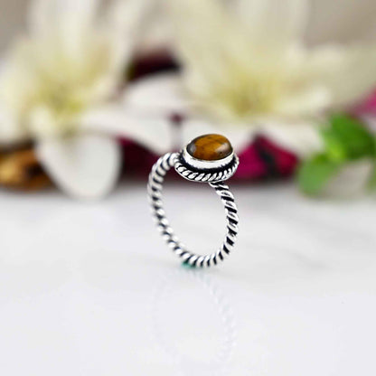 Tiger eye ring , tiger eye ring women, brown ring , silver tiger eye, crystal ring, birthstone ring, unique ring, Tiger eye Jewelry