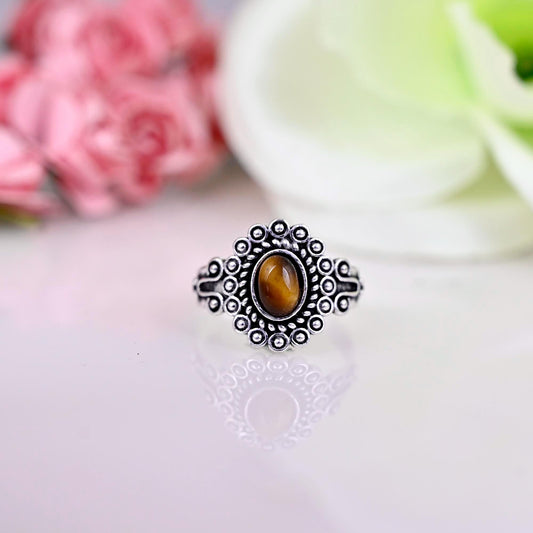 Dainty Tiger Eye Oval Stone Ring, Different Women Tiger Eye Rings, Unique Women Ring Jewelry, 925 Silver Rings, Everyday Ring, Jewelry Gifts