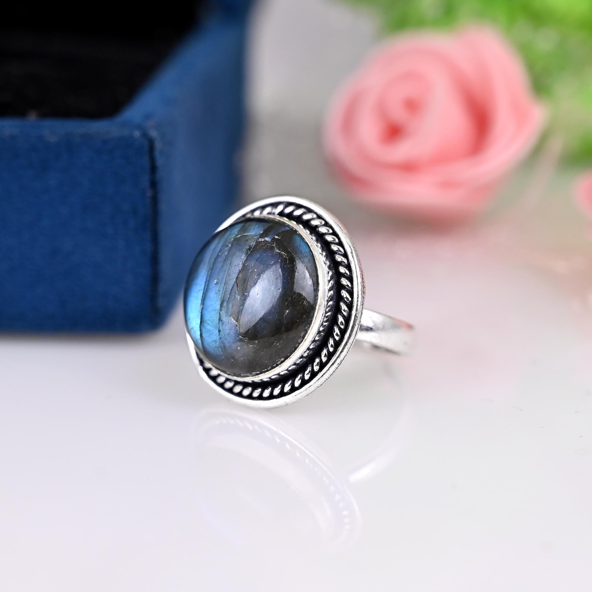 Labradorite Ring Labradorite Silver Ring 925 Sterling Silver Ring Gemstone Ring, Handmade Ring, Birthstone Ring , Everyday Jewelry