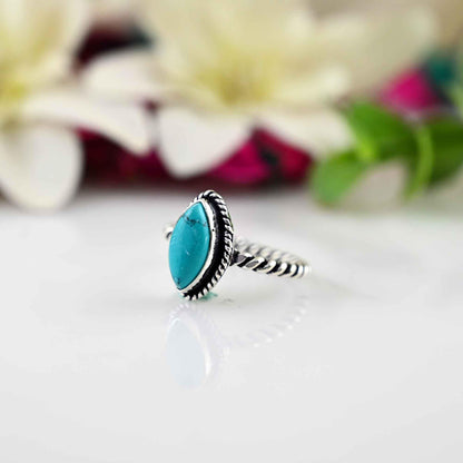 Dainty Turquoise Ring, Turquoise, Turquoise Rings, Stackable Rings For Women, Sterling Silver Turquoise Ring, Turquois Jewelry  ,