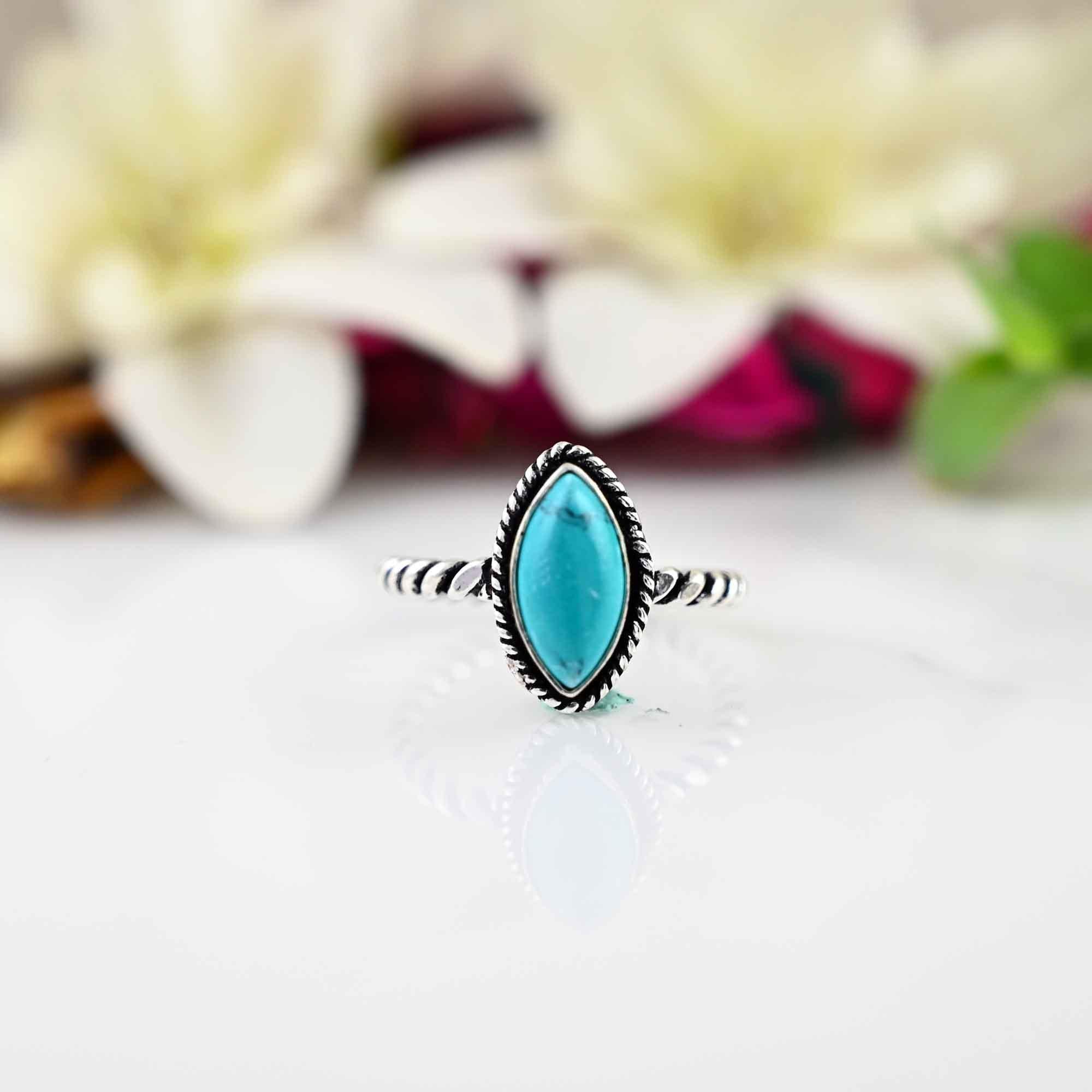 Dainty Turquoise Ring, Turquoise, Turquoise Rings, Stackable Rings For Women, Sterling Silver Turquoise Ring, Turquois Jewelry  ,