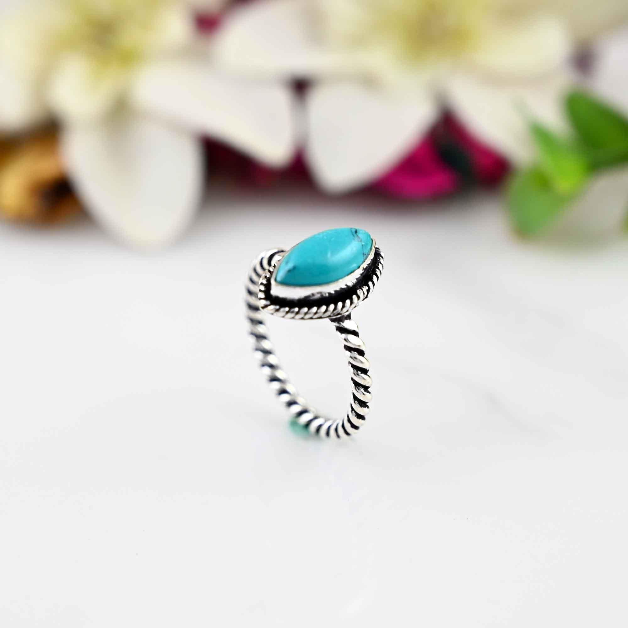 Dainty Turquoise Ring, Turquoise, Turquoise Rings, Stackable Rings For Women, Sterling Silver Turquoise Ring, Turquois Jewelry  ,