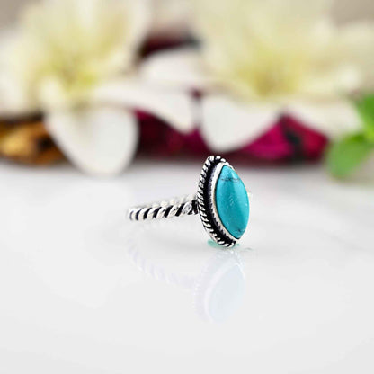 Dainty Turquoise Ring, Turquoise, Turquoise Rings, Stackable Rings For Women, Sterling Silver Turquoise Ring, Turquois Jewelry  ,